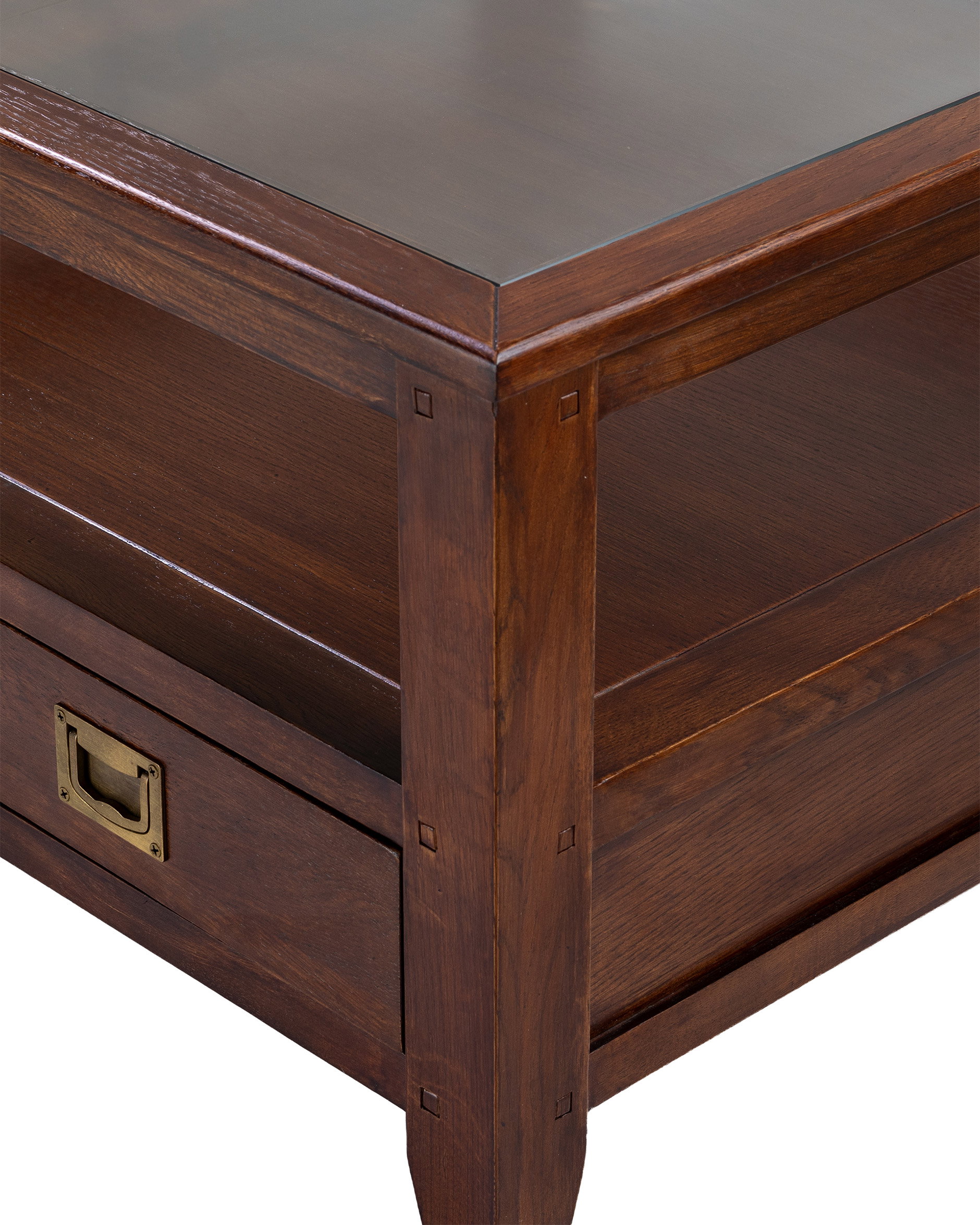 Martino coffee table with glass top Noble Brown