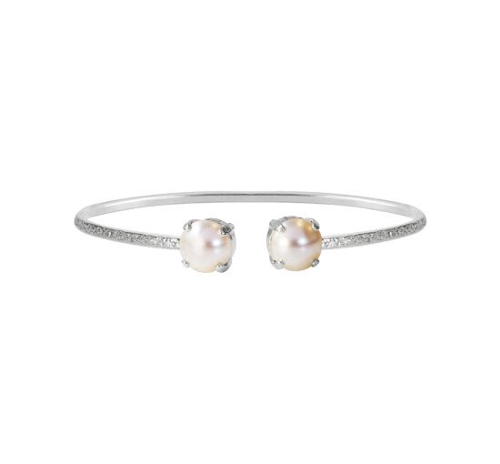 Rhodium - Classic Petite armband pearl