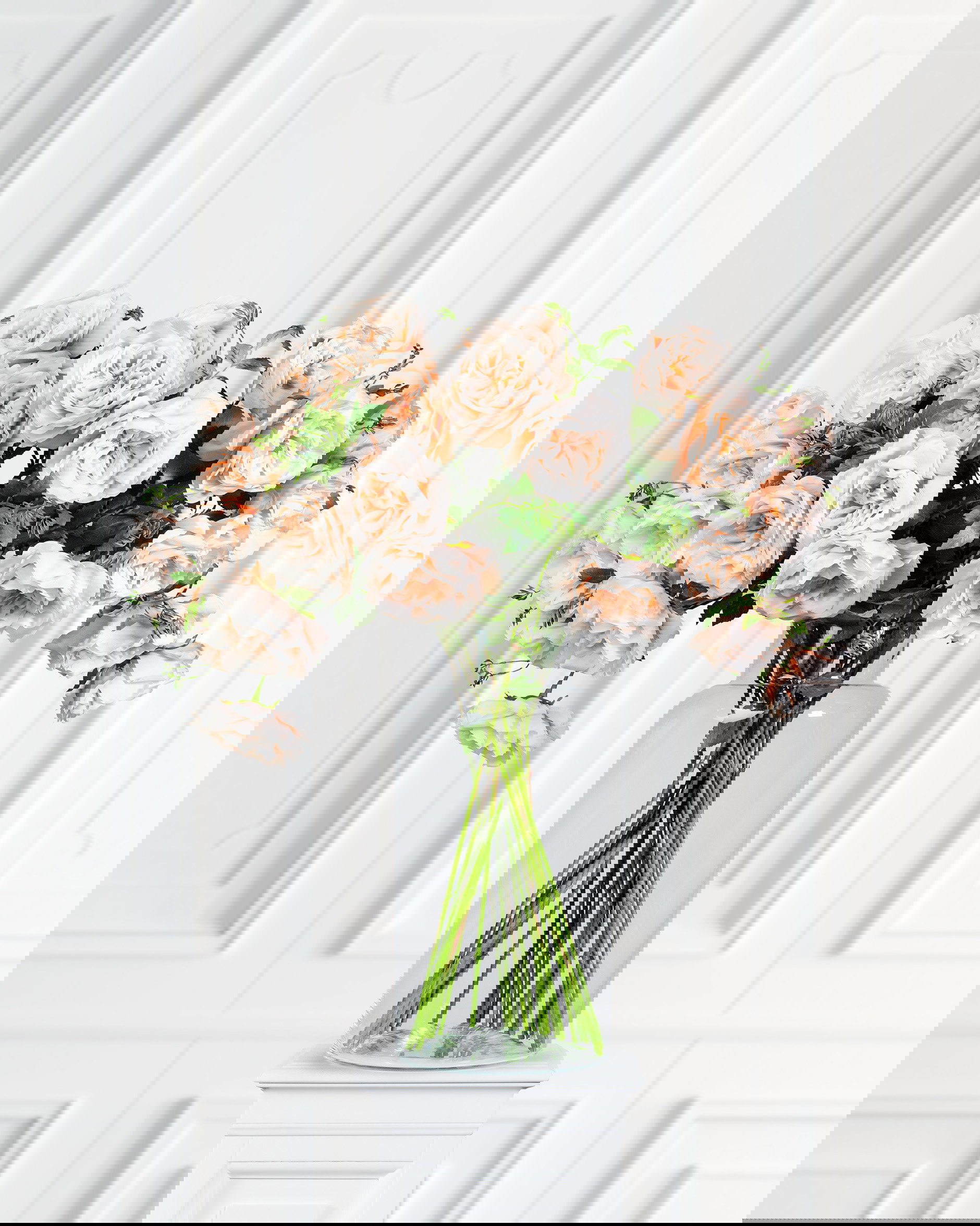 Ros snittblomma persika