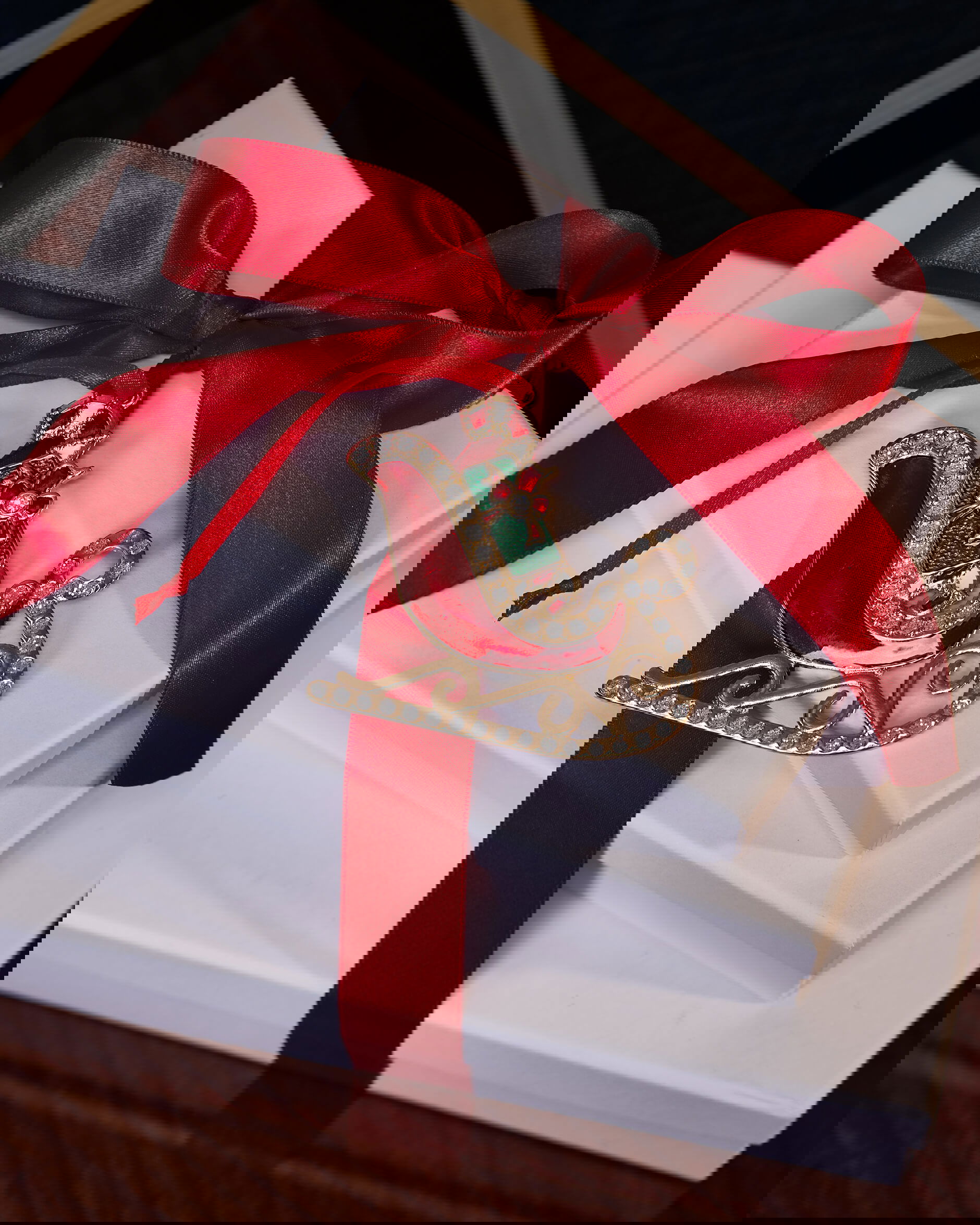 Sebastien Sleigh Ornament Red