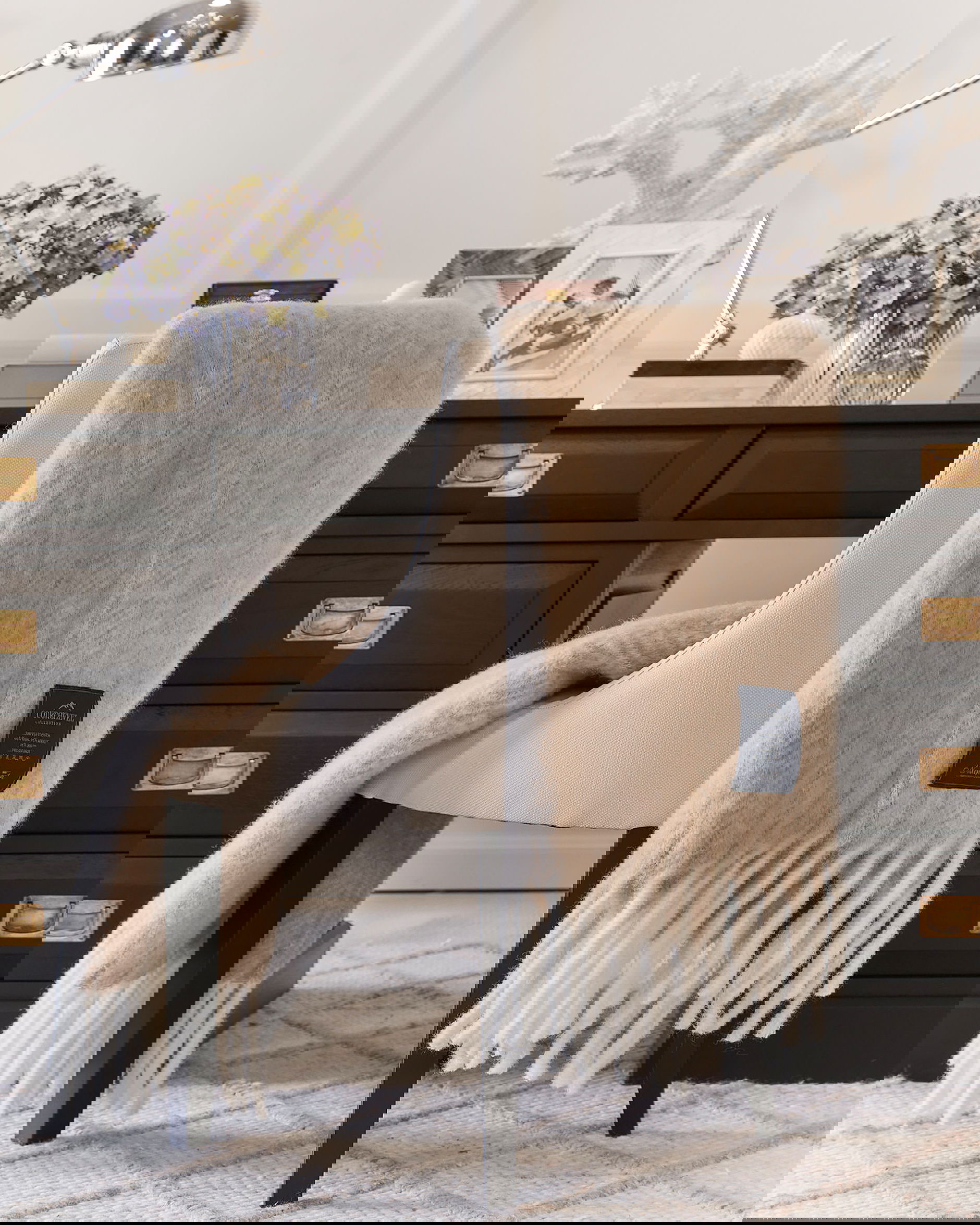 Savoie Herringbone Throw Sand