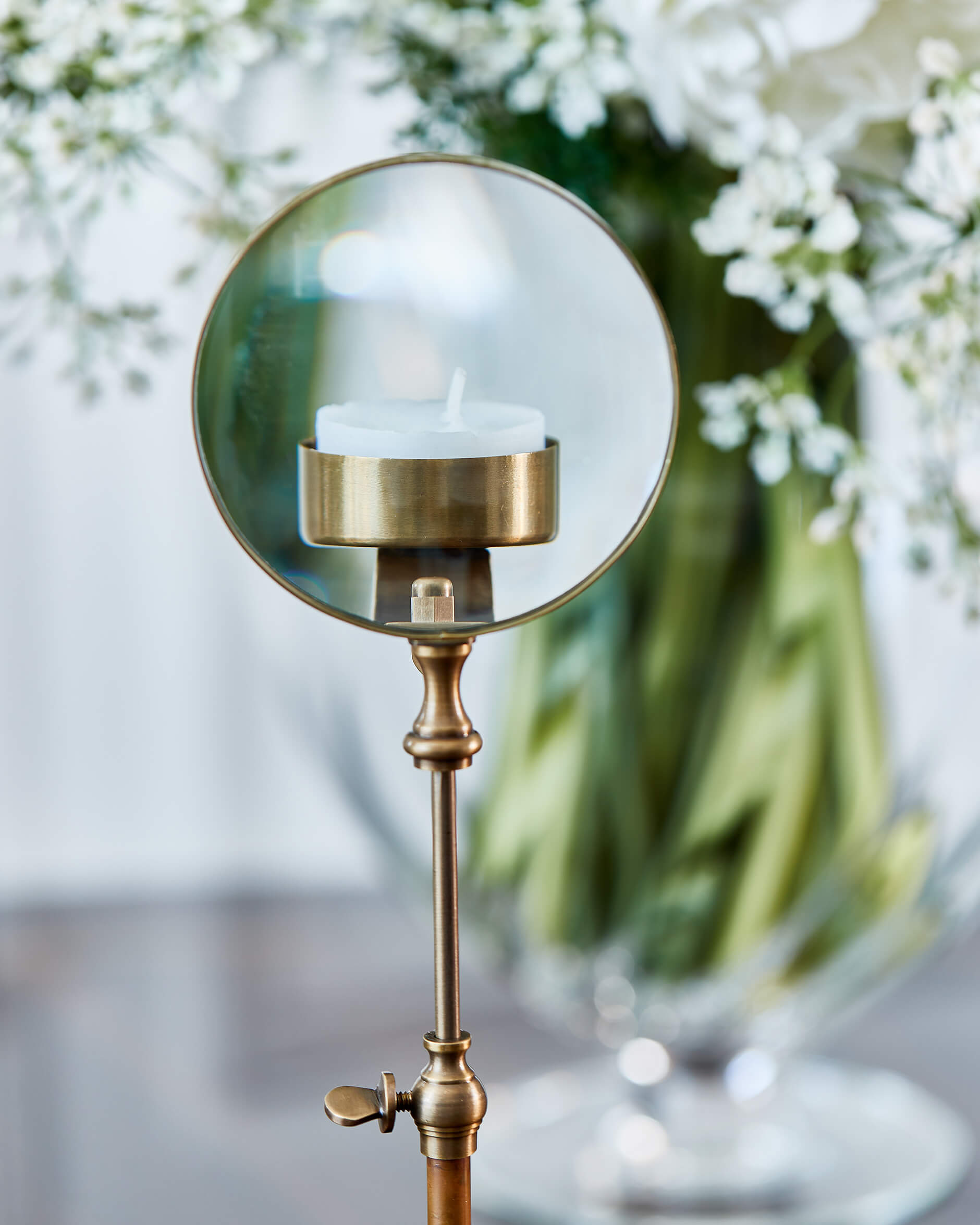 East ljushållare brun/mässing L