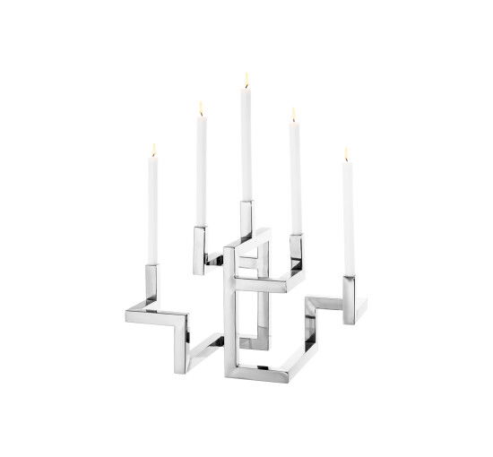 Silberfarben - Skyline Candle Holder Silver