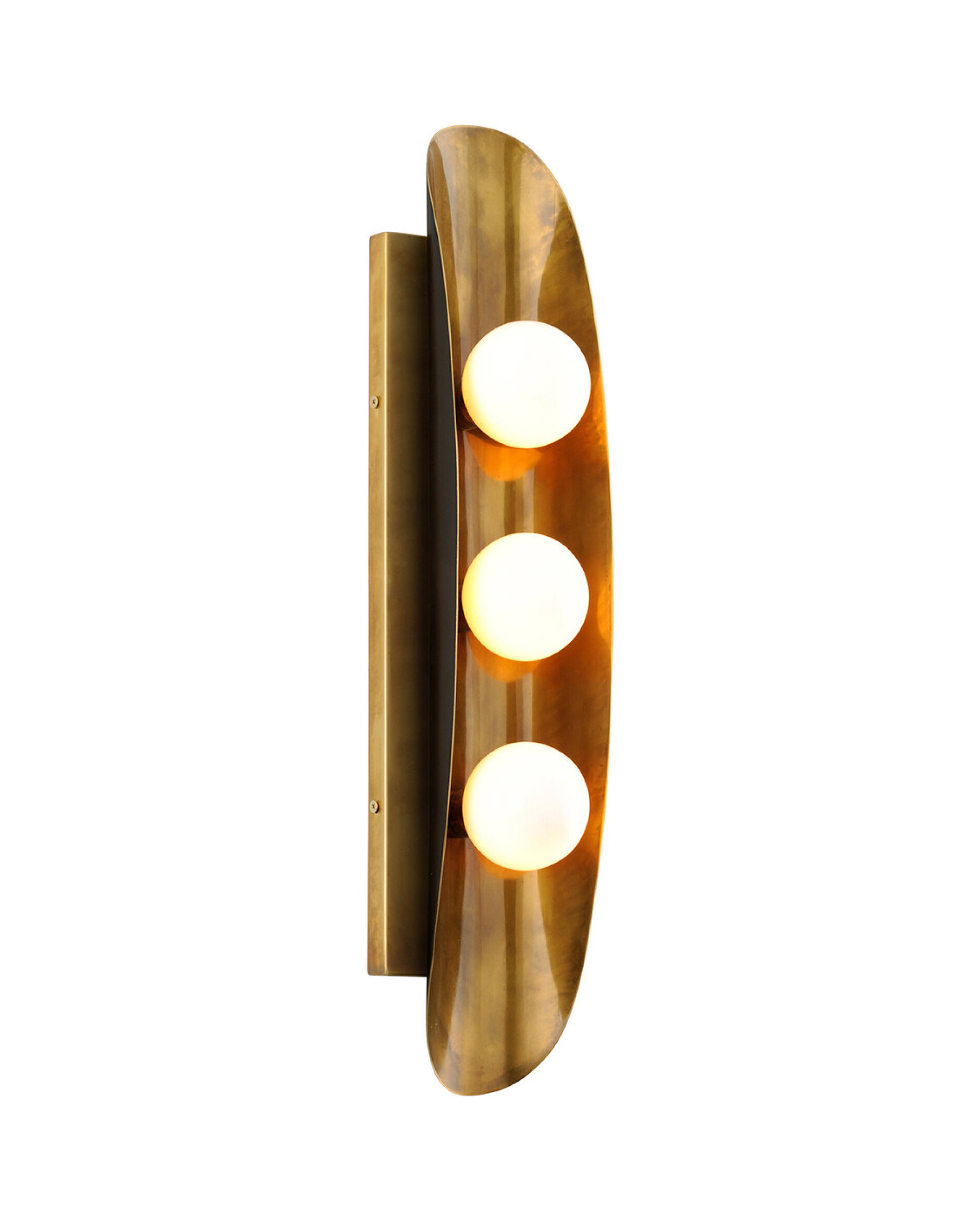 Hopper vegglampe vintage messing