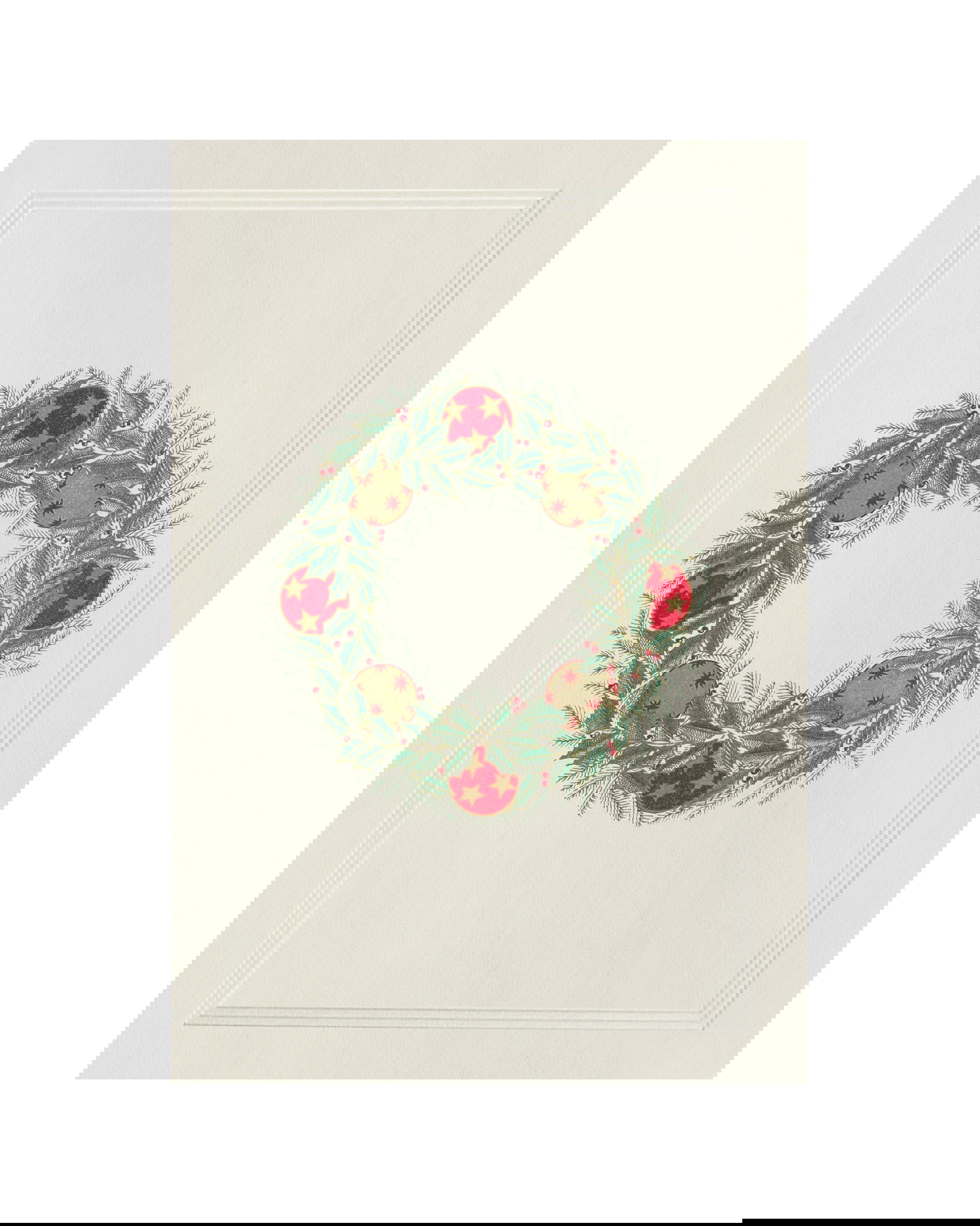 Kerstkrans kerstkaart