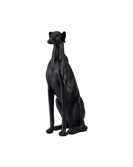 Anville greyhound skulptur svart