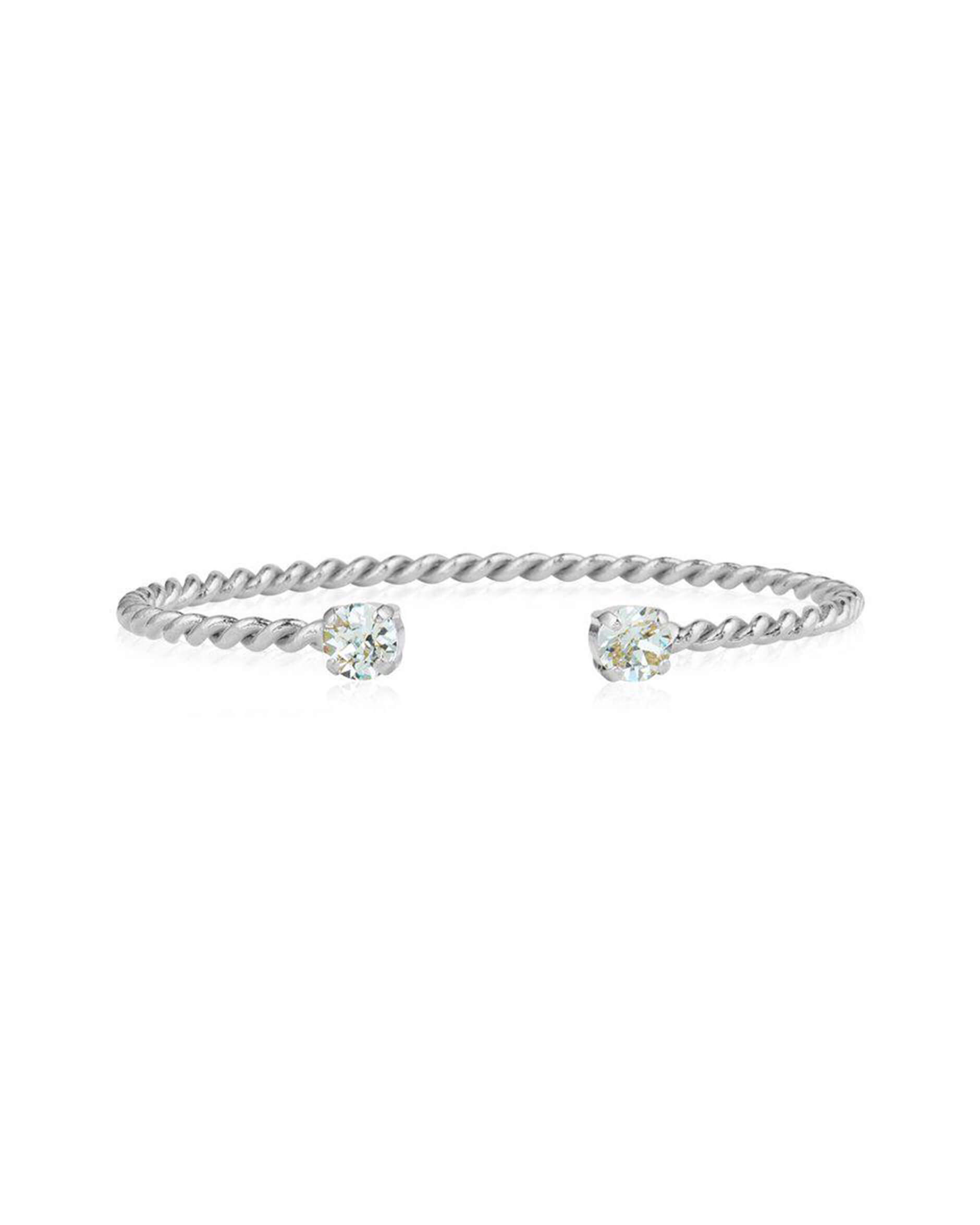 Mini Twisted bracelet light azore rhodium