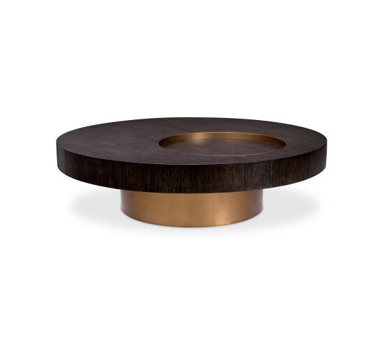 Round - Otus coffee table mocha oak veneer