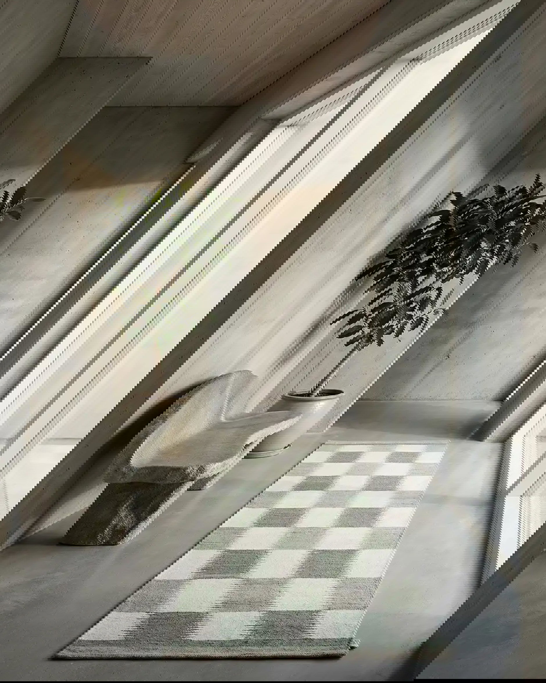 Tagel runner rug, green