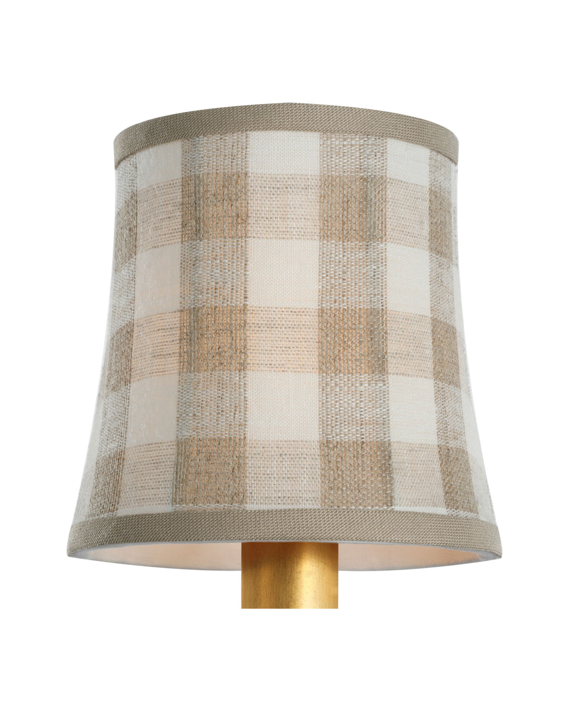 Schumacher 5" Natural Sidney Check Soft Empire Shade