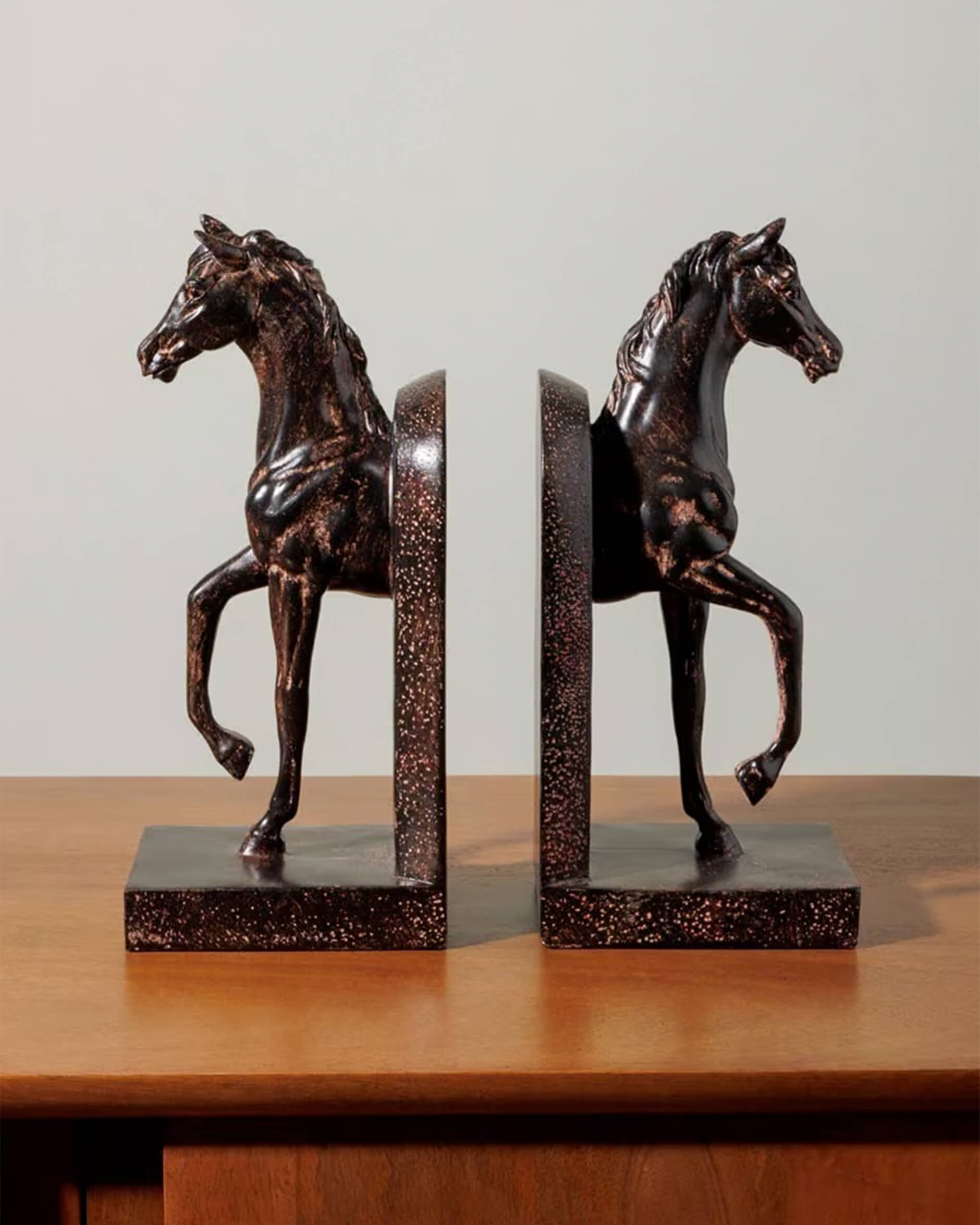 Horses Bookend Brown Set of 2
