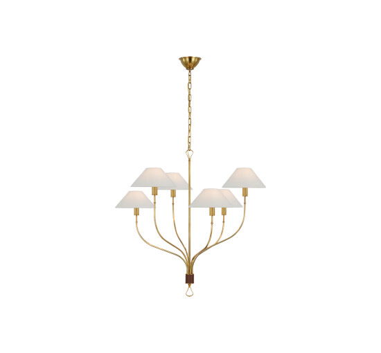 null - Griffin Staggered Tail Chandelier Bronze L