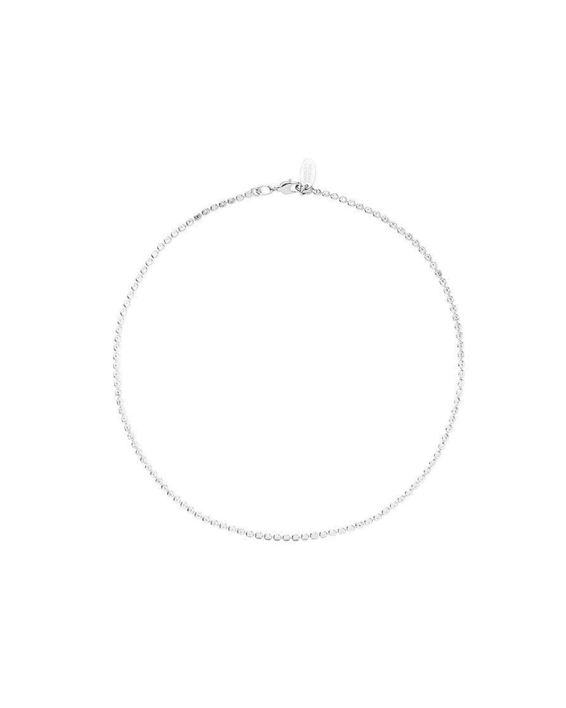 Diamond Chain halsband rhodium