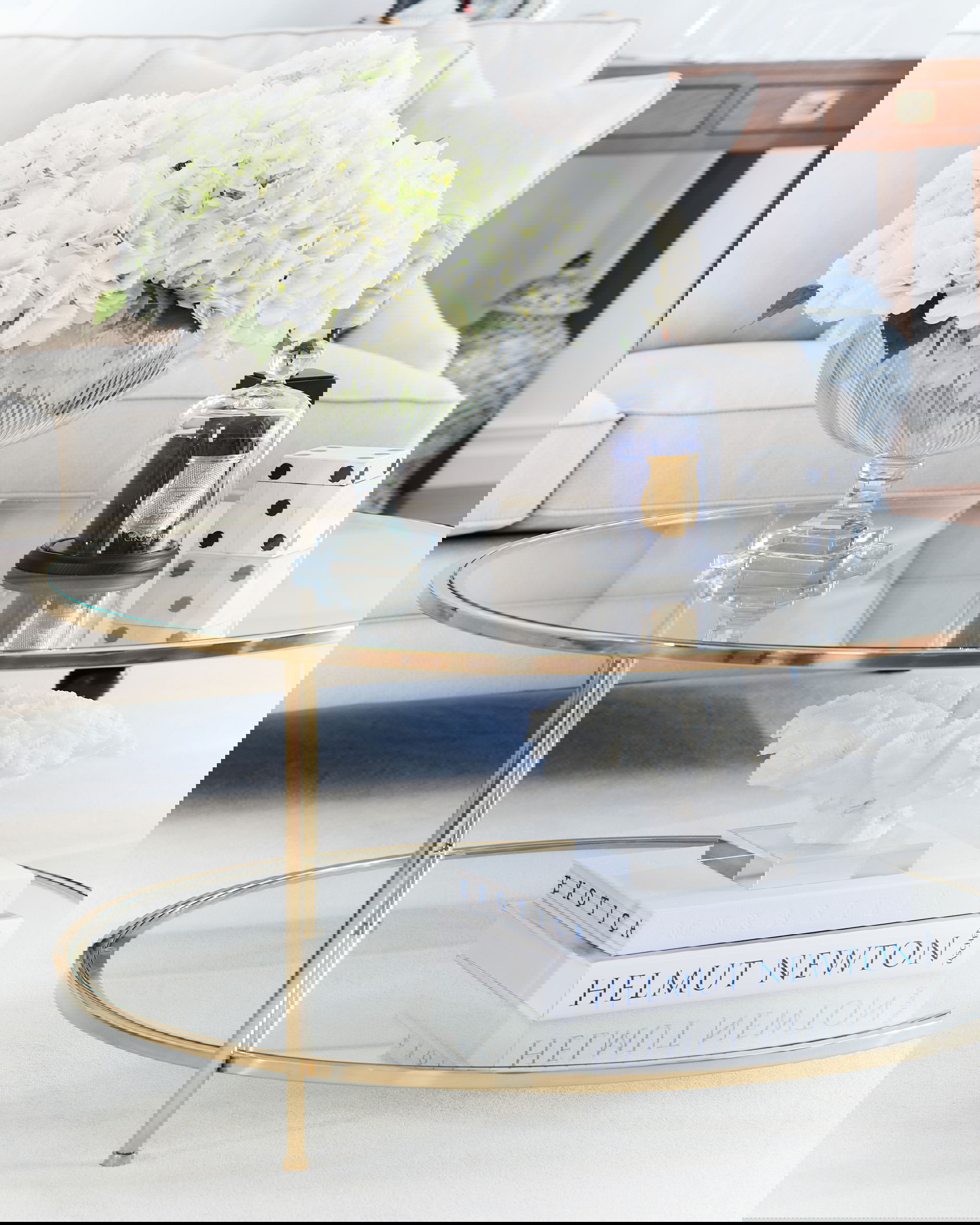 Sphere Table - Kultapinnoitettu kirkasta lasia OUTLET