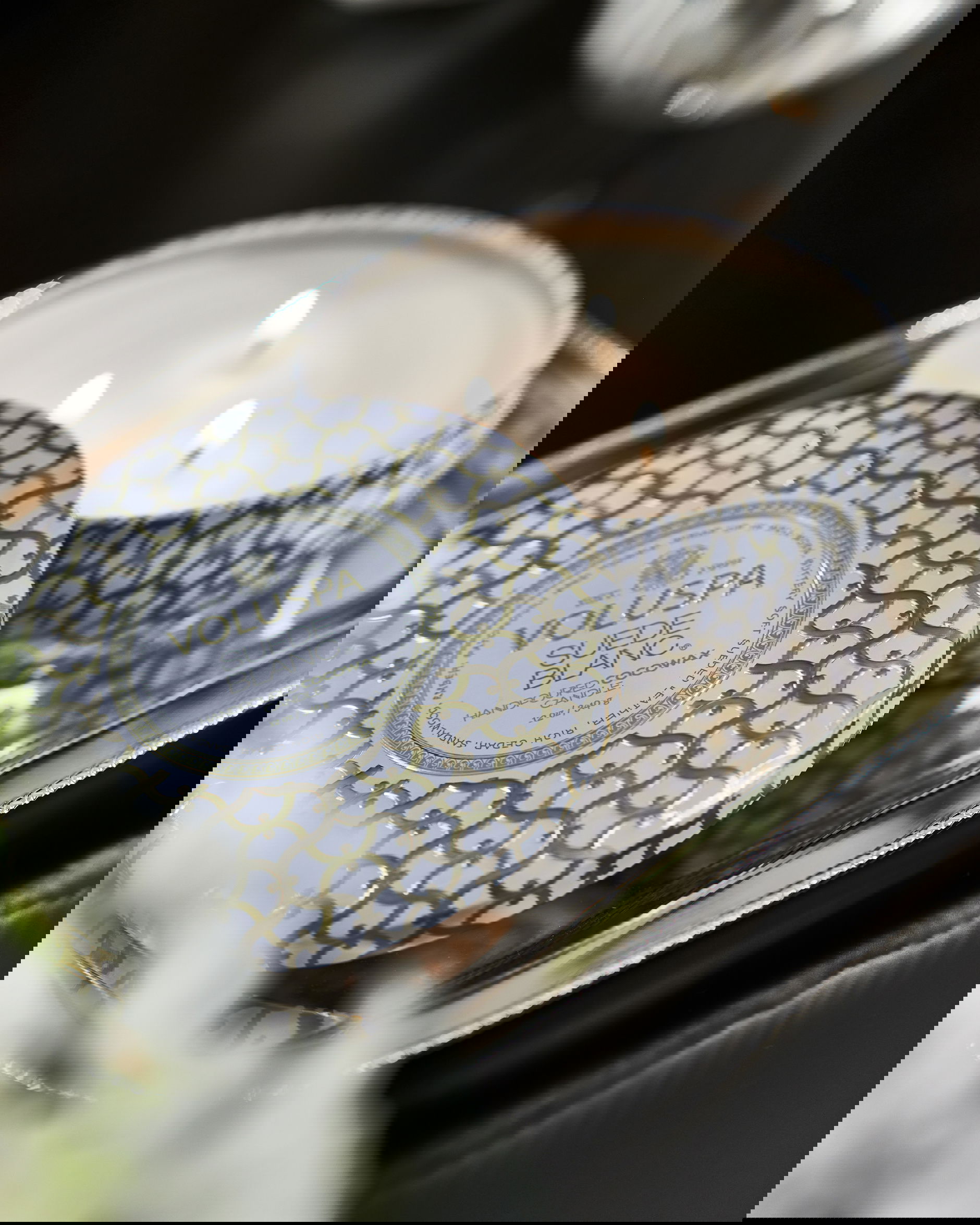 Suede Blanc doftljus 3-wick