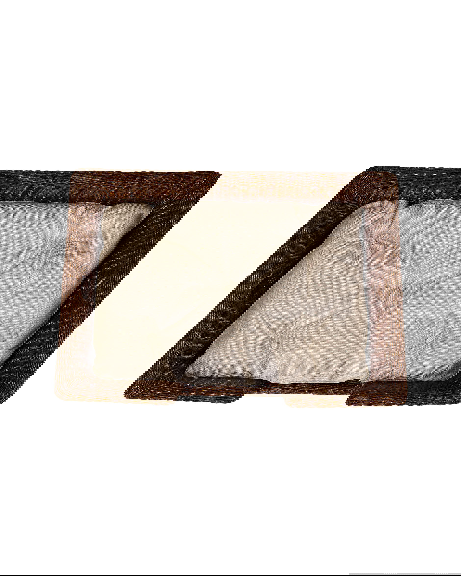 Cognac Hundebett Rattan