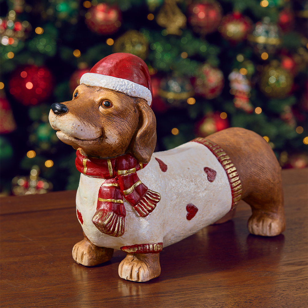 Lucky hond kerstdecoratie