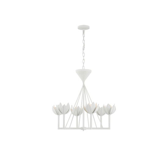 null - Alberto Small Low Ceiling Chandelier Antique Gold Leaf