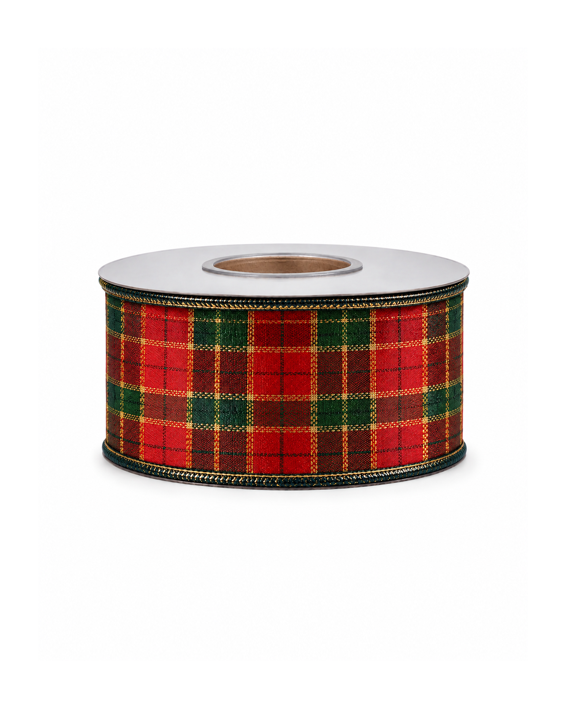 Willow textilband tartan röd/grön 9m