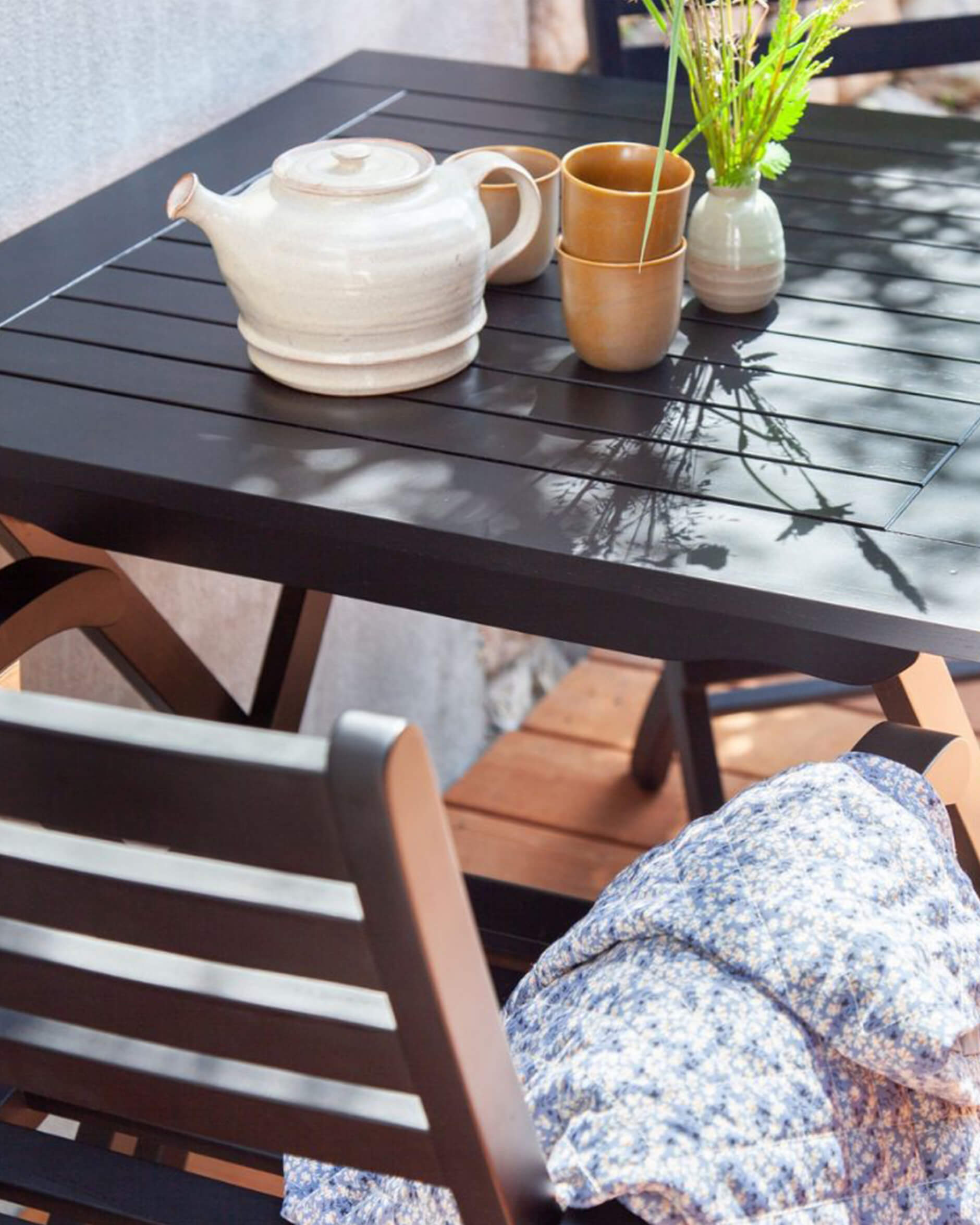 York Folding Table Black