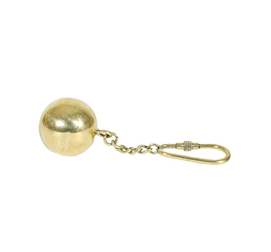 Ball Keychain Brass