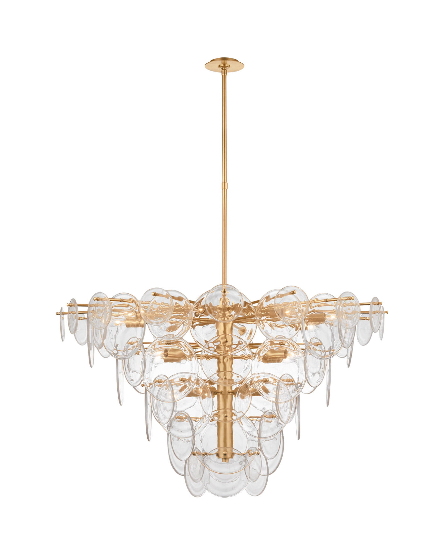 Loire takkrona guld/klarglas XL