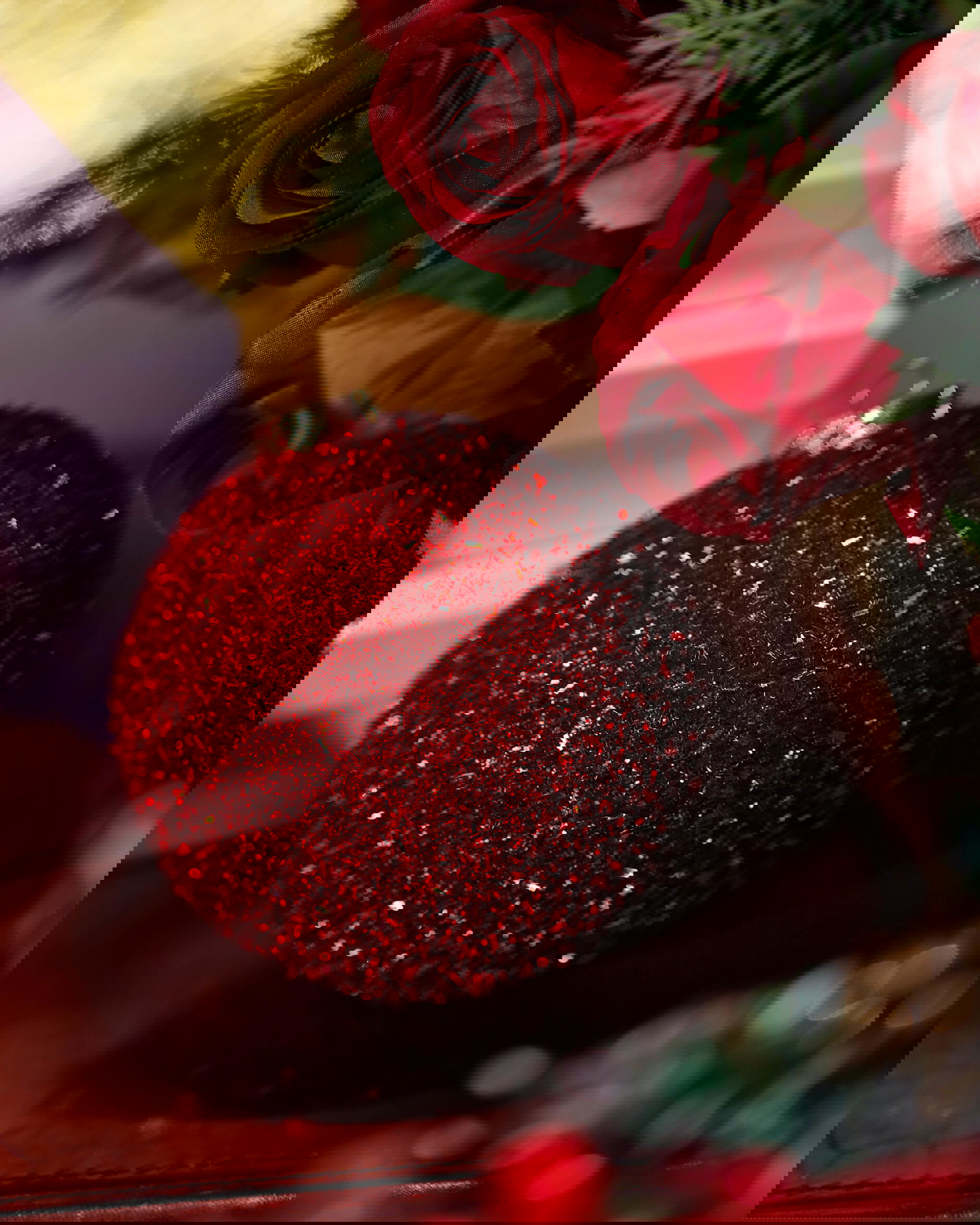 Felicity-joulupallo, punainen 10cm