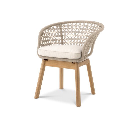 Natural - Trinity Outdoor Dining Chair off-white