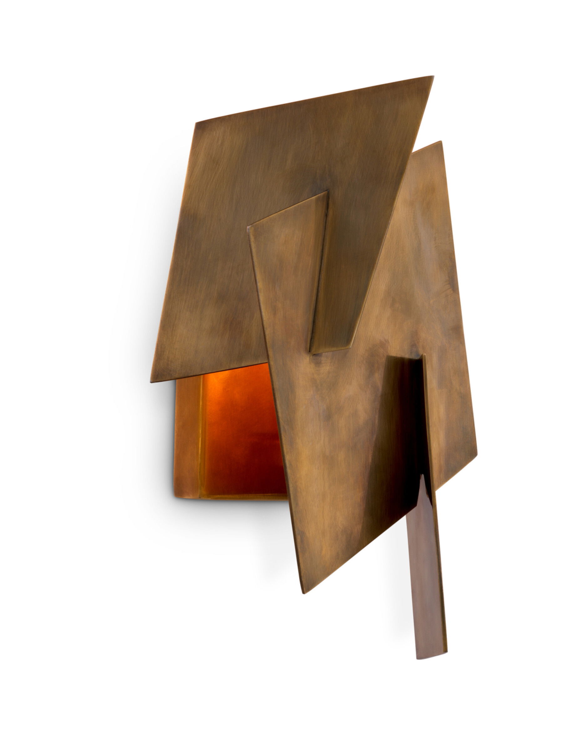 Origami Wall Lamp Vintage Brass
