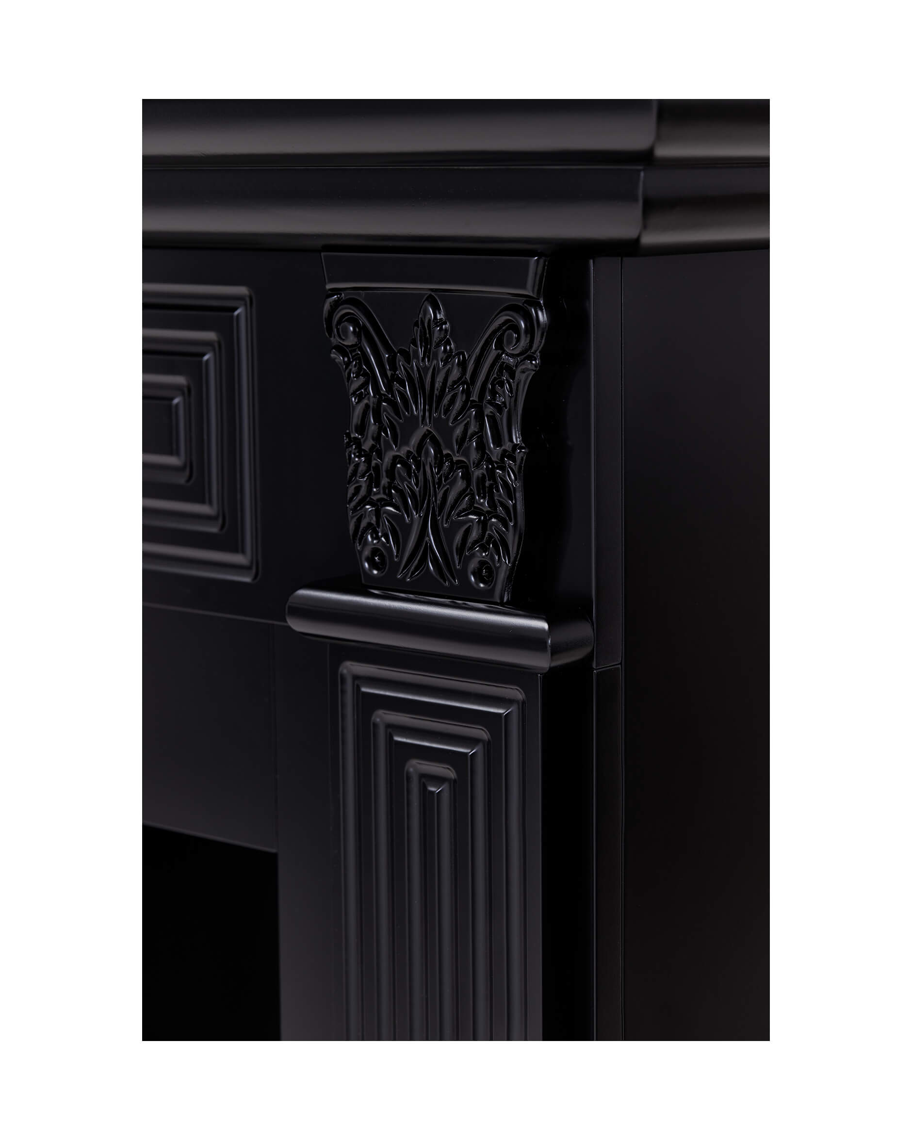 Warren öppen spis modern black