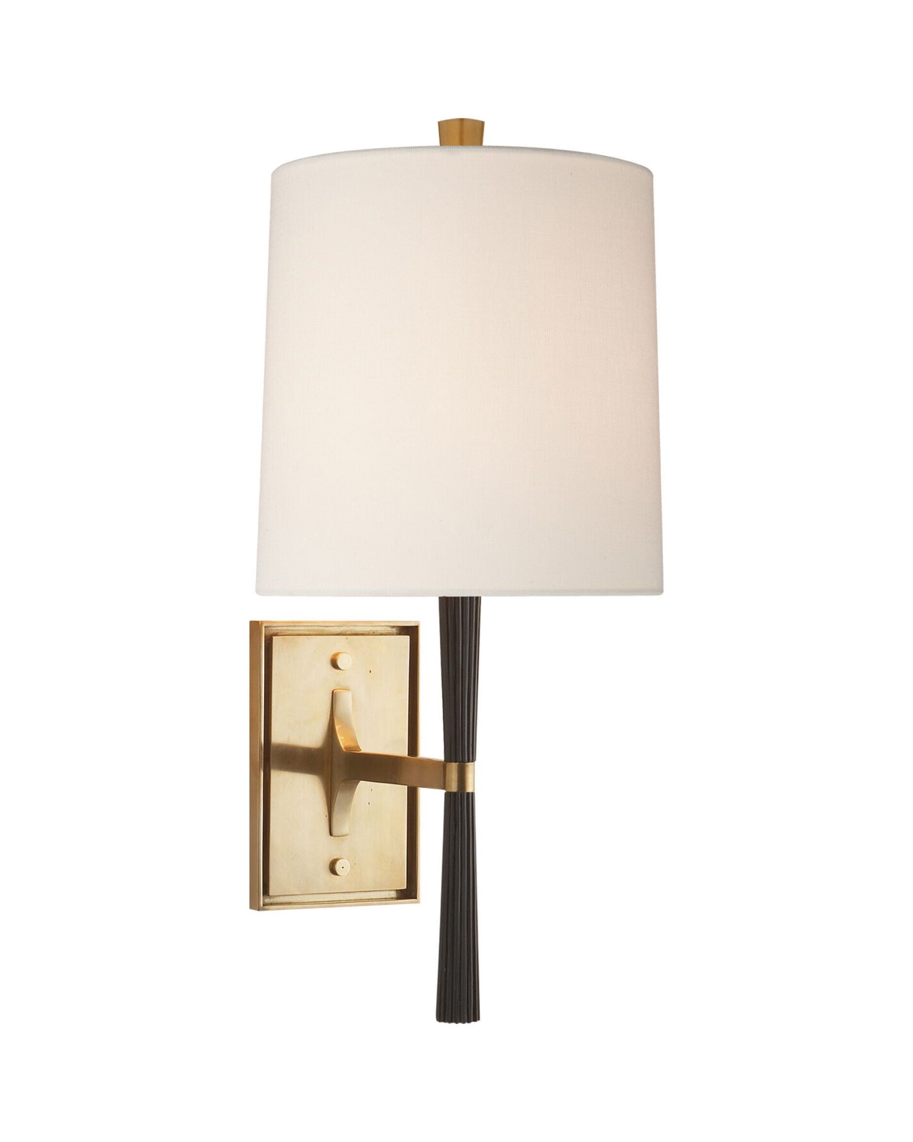 Refined Rib vägglampa ebony/mässing