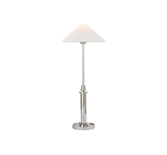null - Hargett bordslampa antik mässing