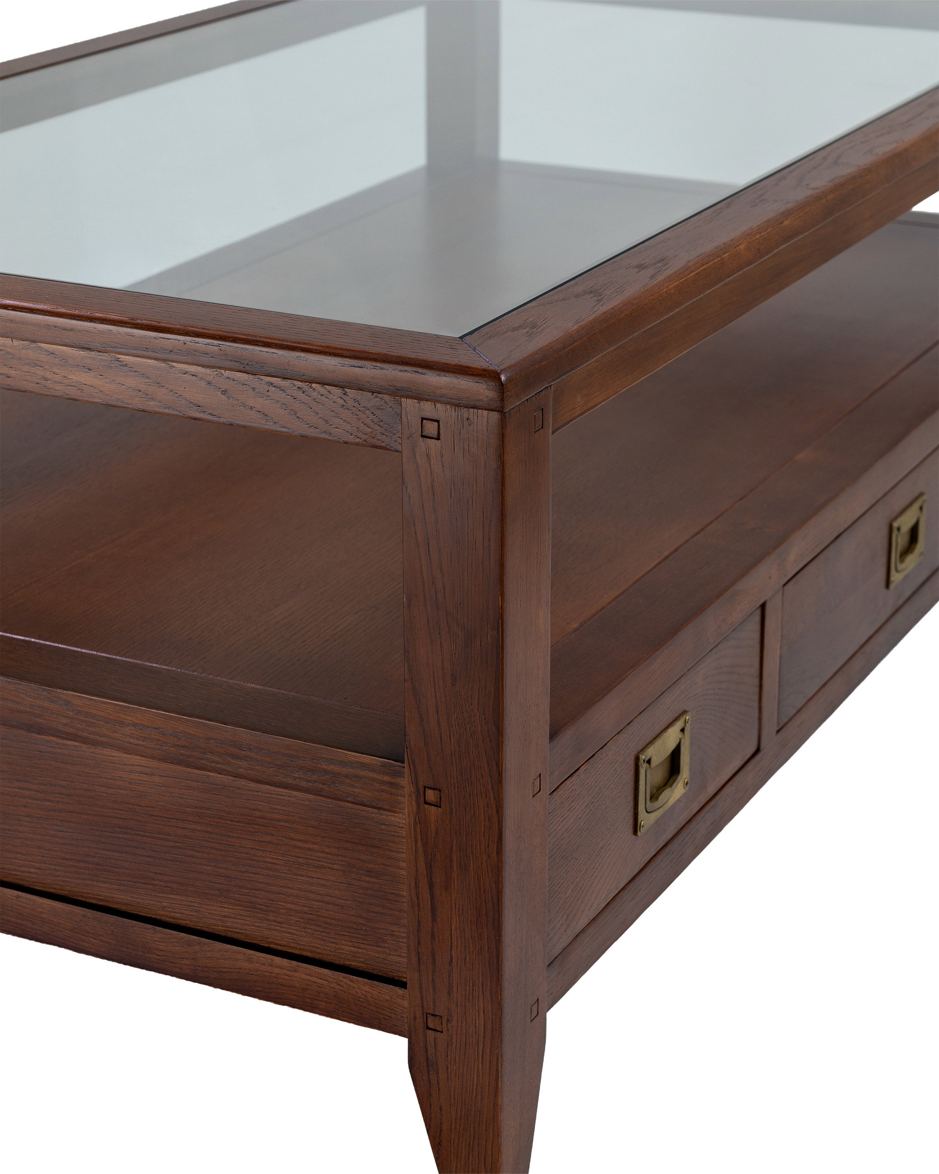 Martino coffee table with glass top Noble Brown