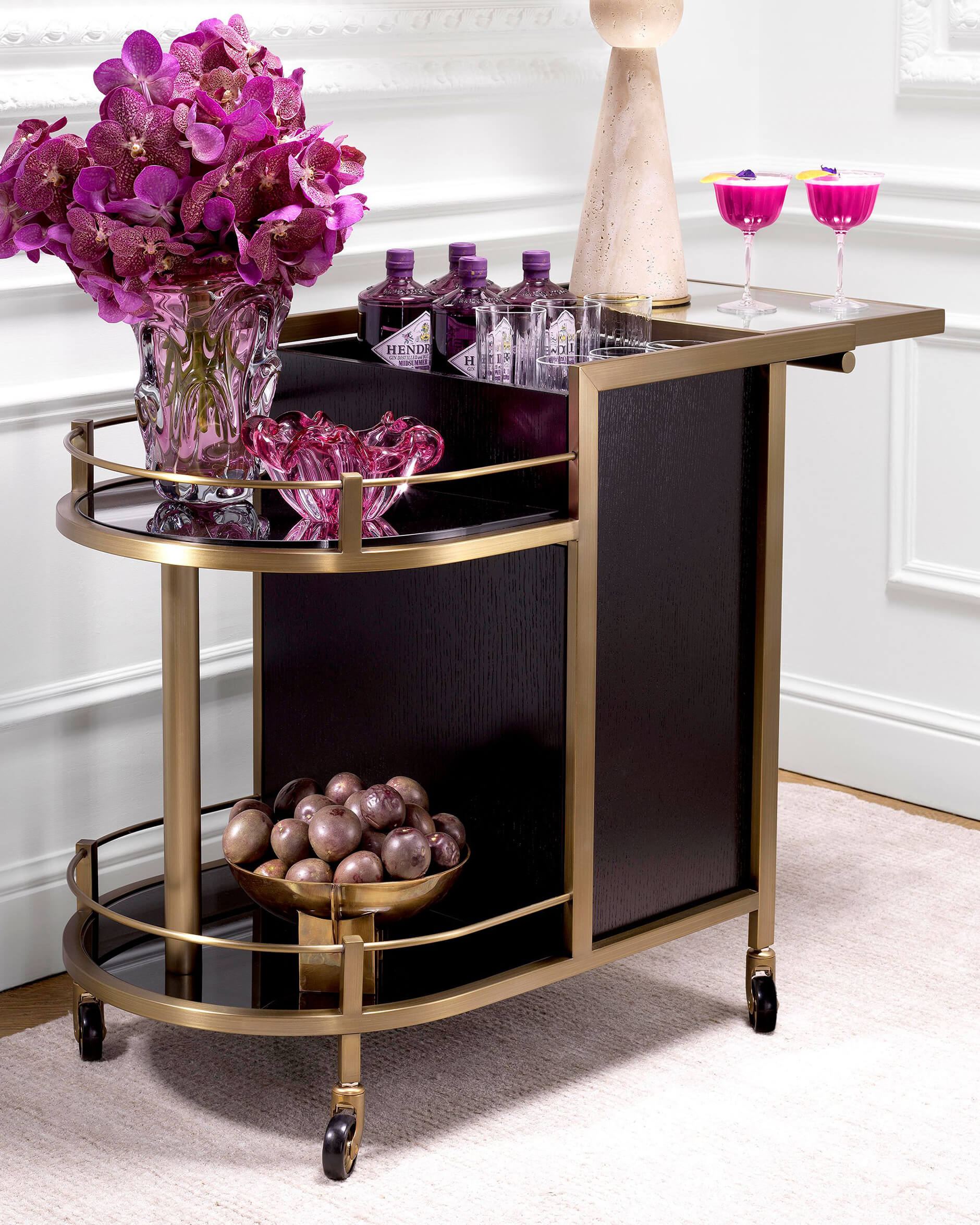 Bellini drinkvagn mässing