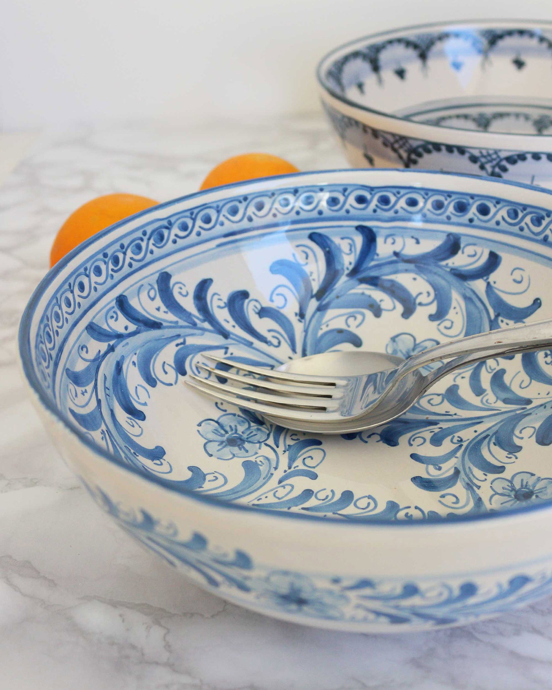 Siracusa blue salad bowl