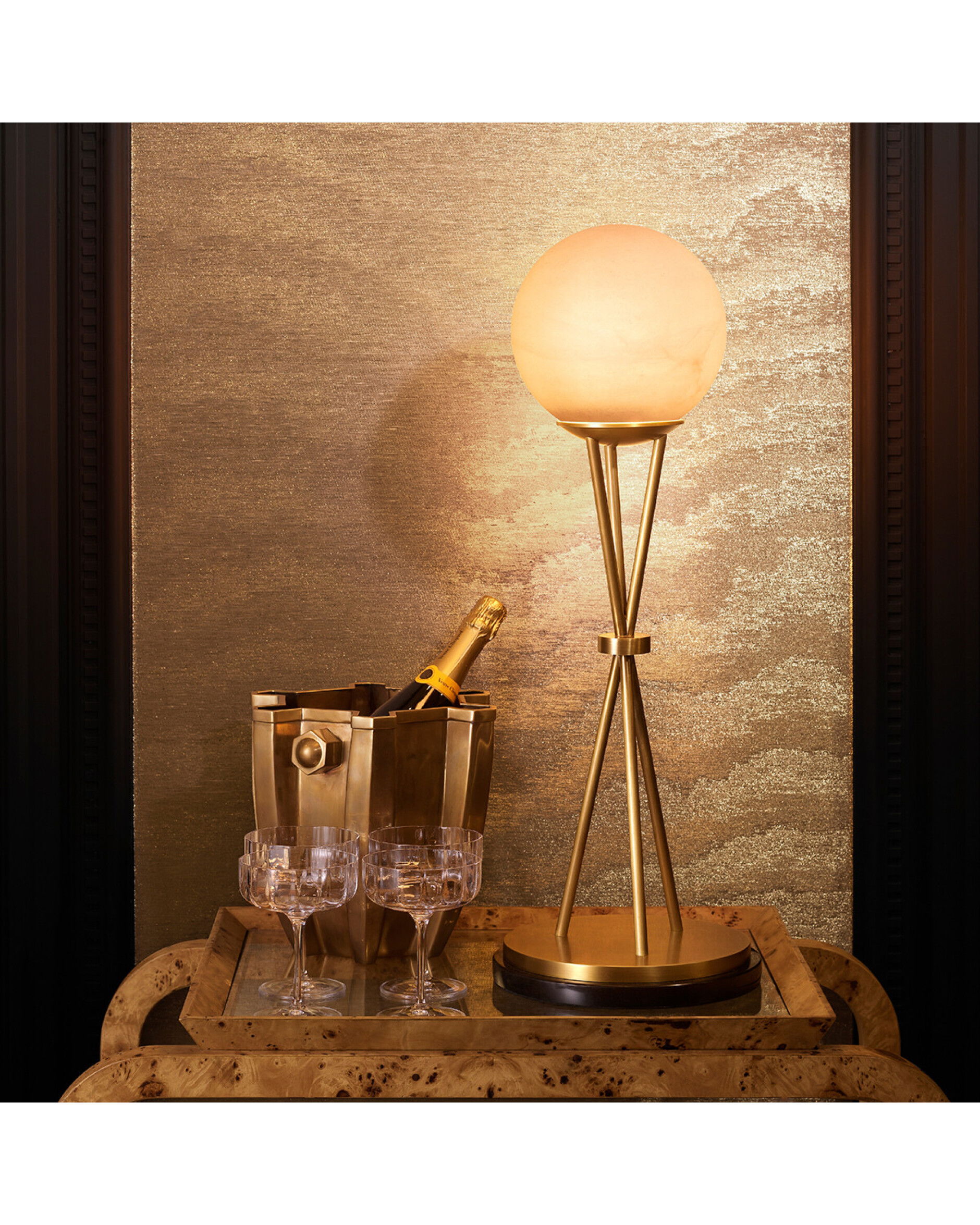 Izzy tafellamp antiek messing