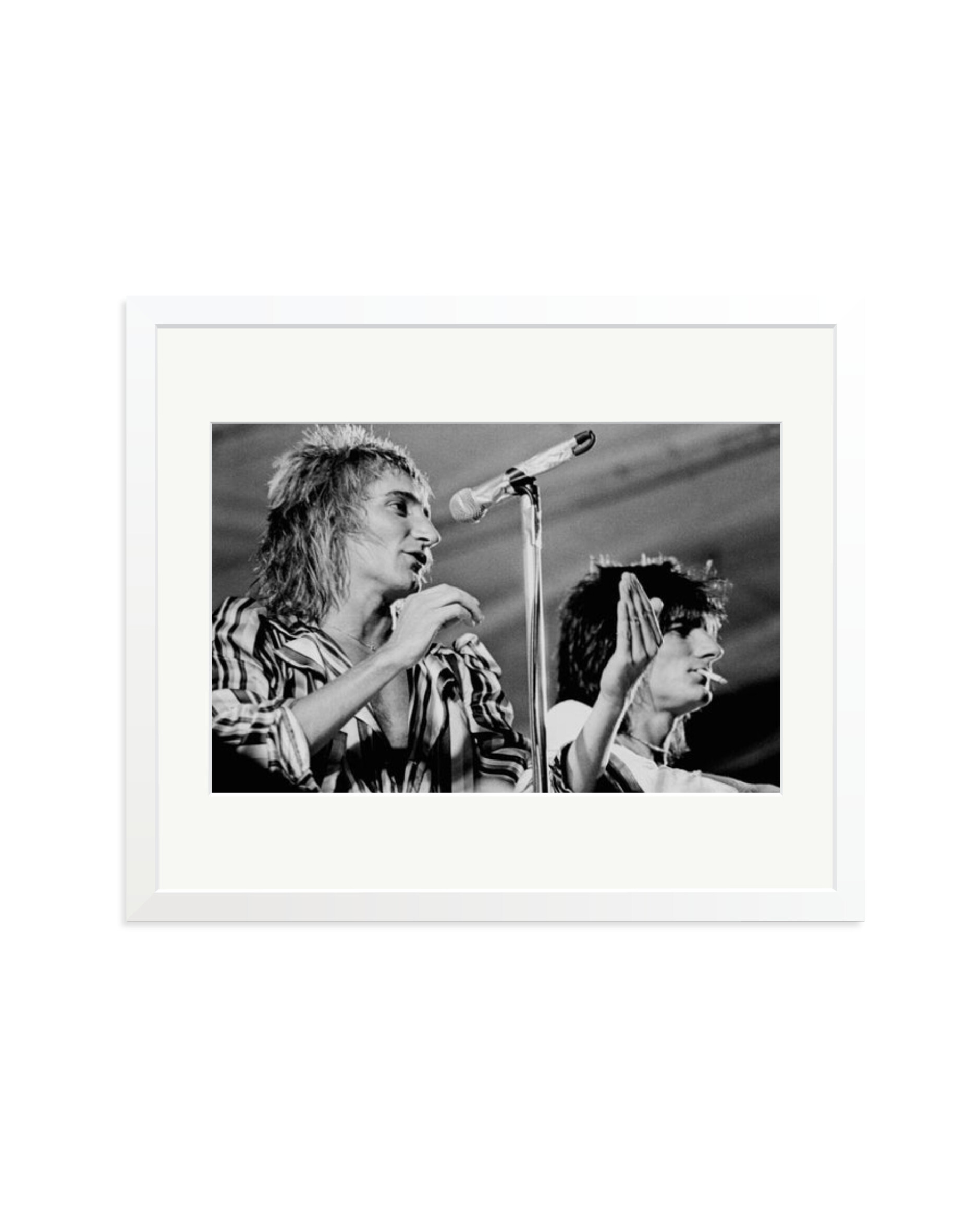 Rod Stewart & Ron Wood 1975 White / Large