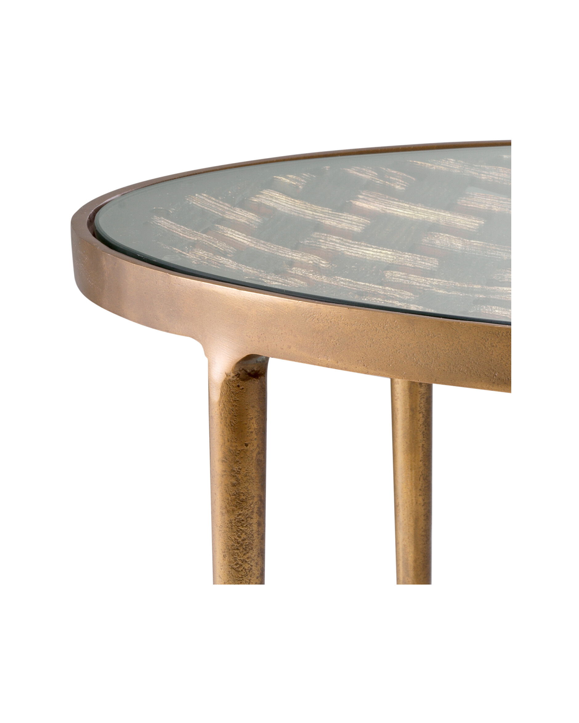 Sorrento soffbord antik mässing