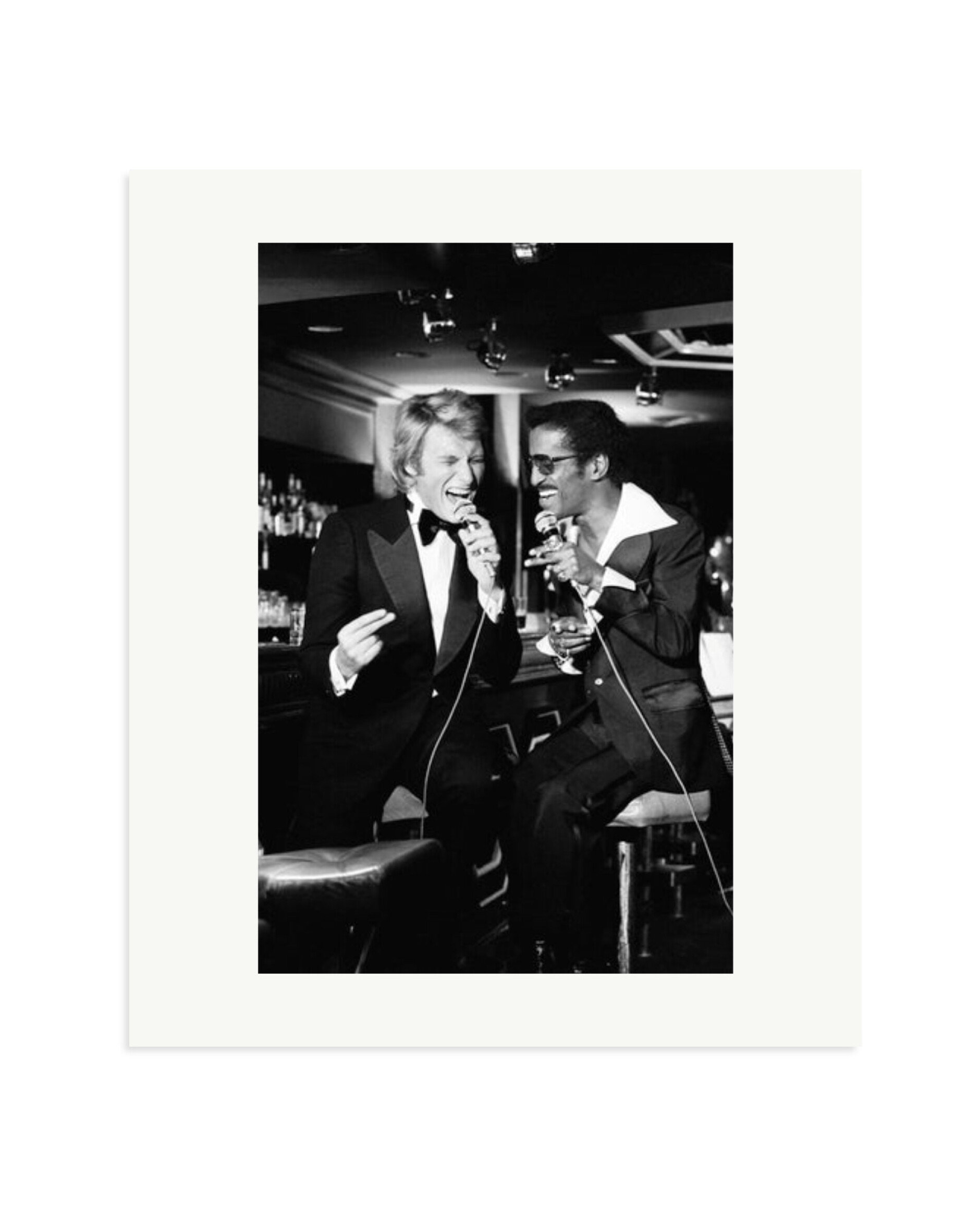 Johnny Hallyday and Sammy Davis Jr. Print Only / Large