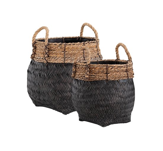 Black - Davao storage baskets white