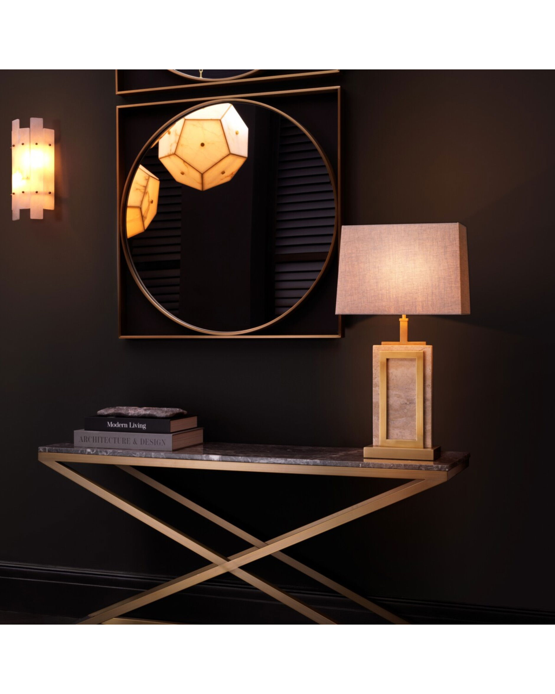 Murray bordslampa travertine