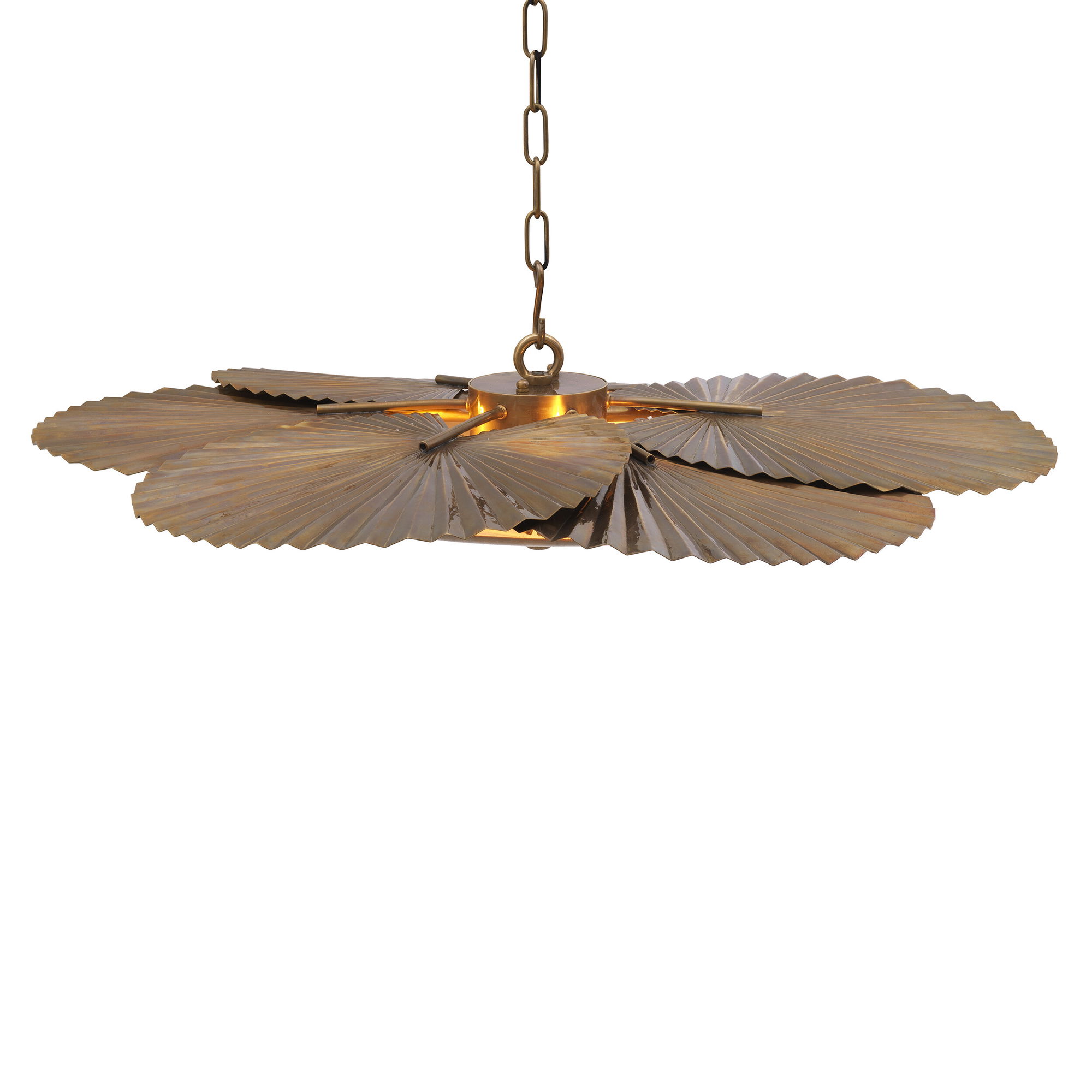 Oriental Chandelier Vintage Brass