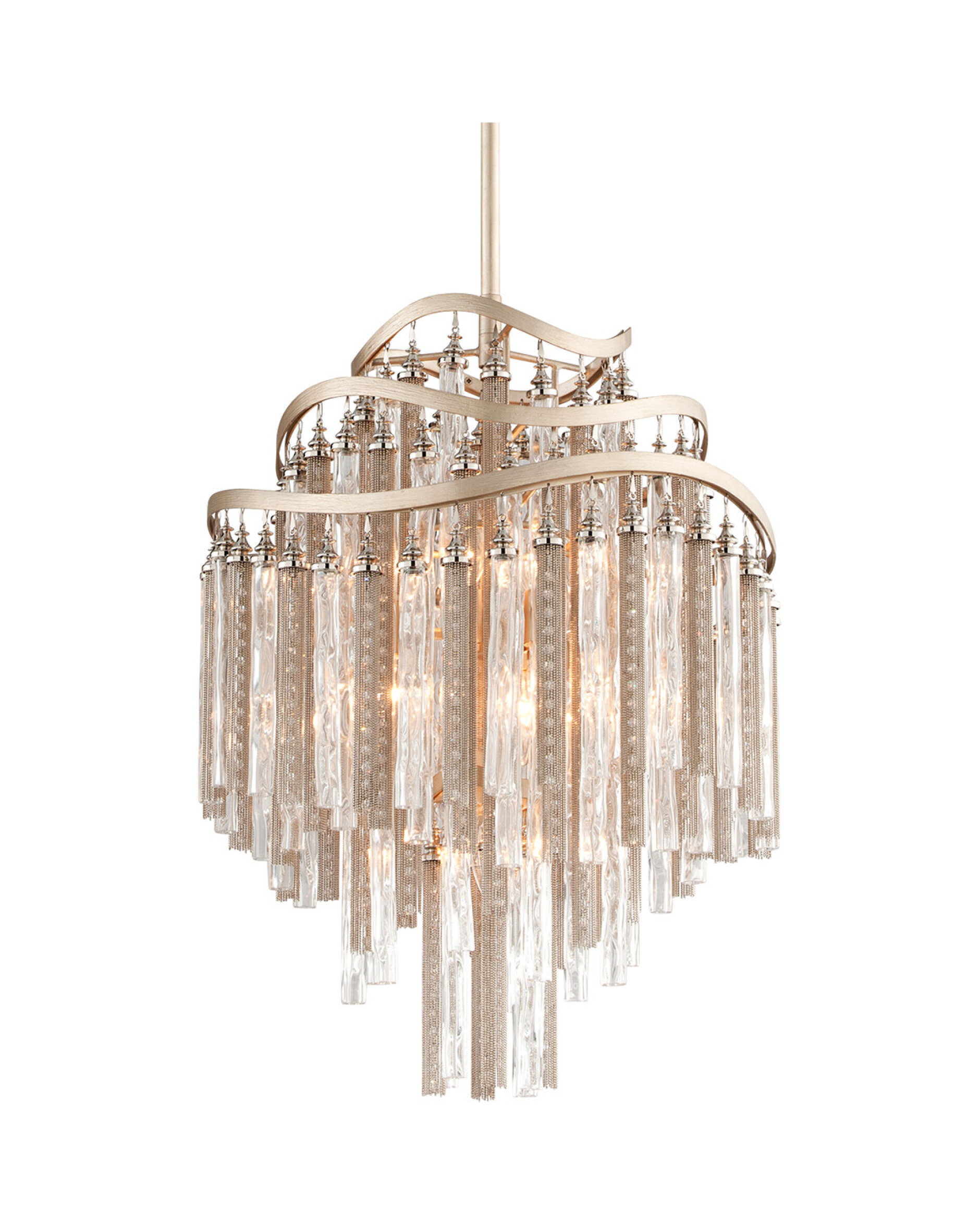 Chimera Chandelier Warm Silver Leaf