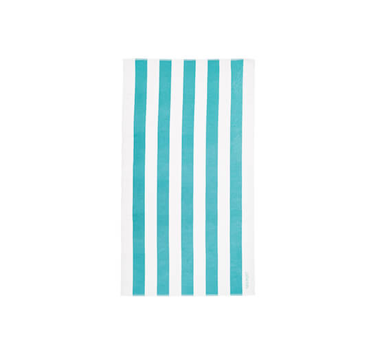 Santorini beach towel turquoise/white