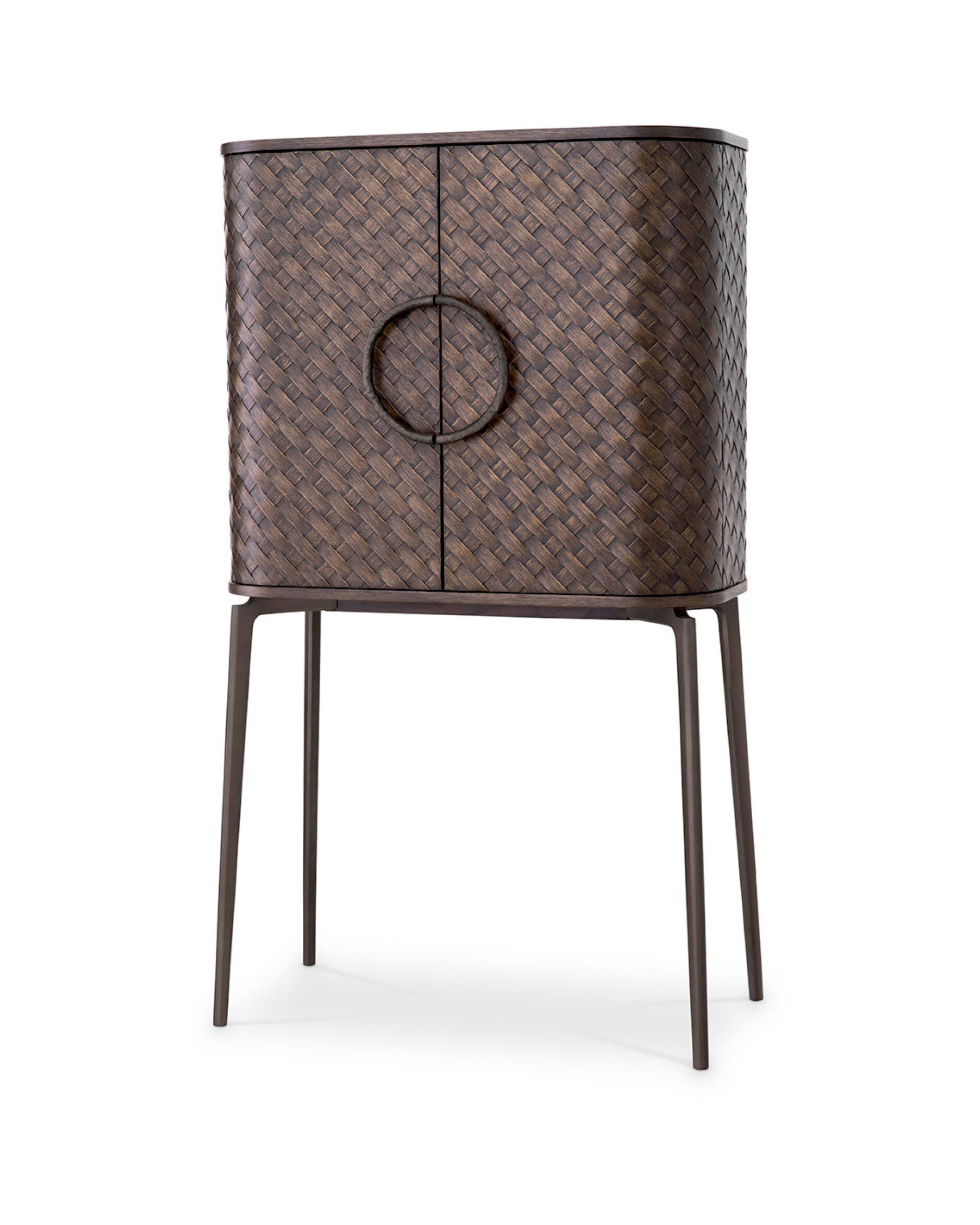 Nilsson vinskåp ekfanér brons