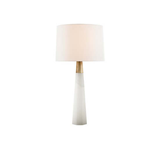 Alabaster - Olsen Table Lamp Crystal and Antique Brass