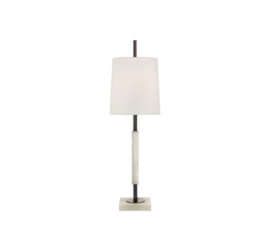 null - Lexington Table Lamp Polished Nickel and Crystal Medium