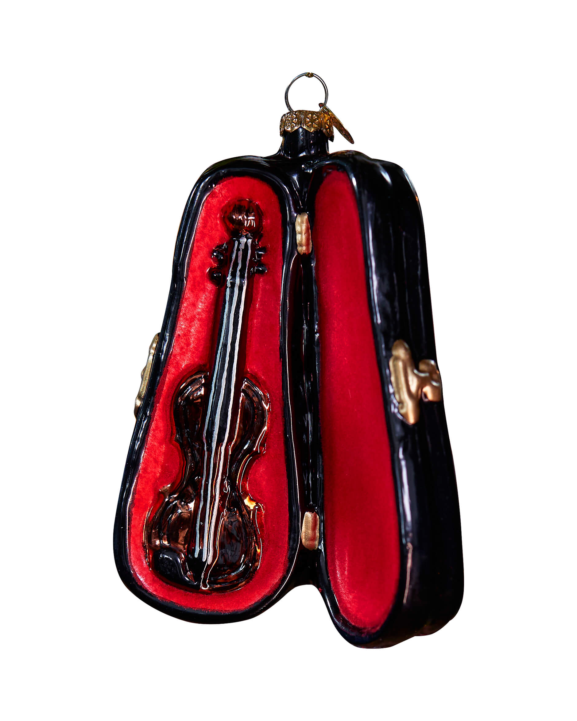 Elena fiol julgransdekoration svart/röd