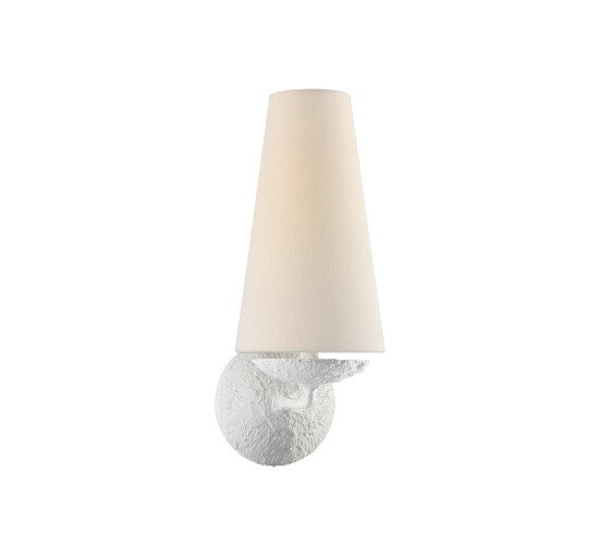 White - Fontaine Single Sconce Plaster