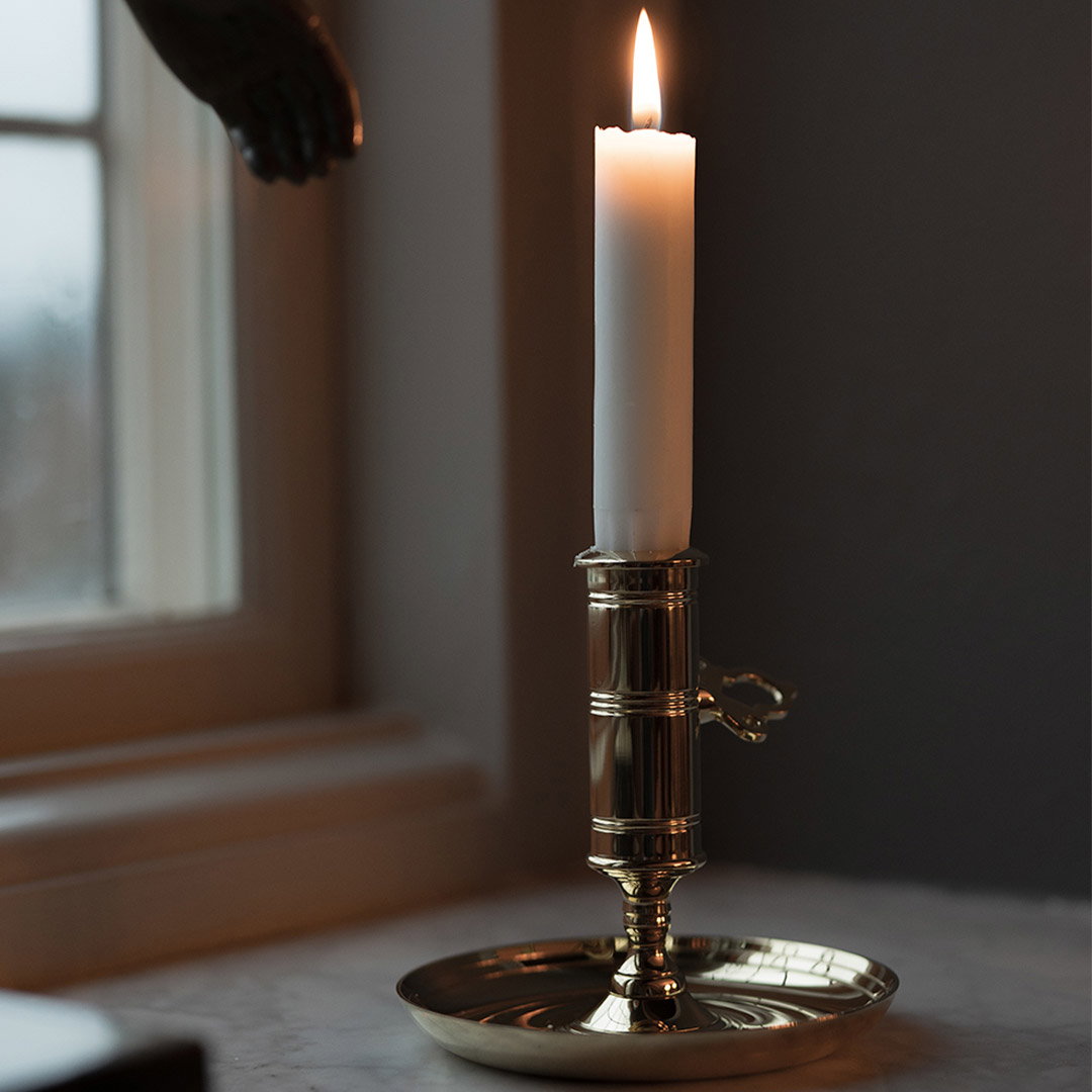 Office Candlestick Brass